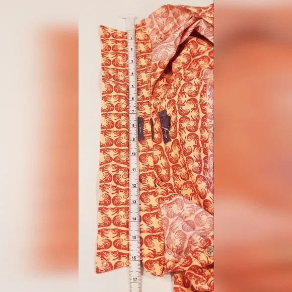 NWT - Eddie Bauer Mens Classic Short Sleeve Baja Shirt – Fox Print – Size M - Picture 16 of 16